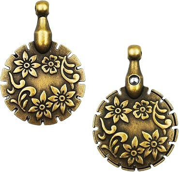 2 Pcs Yarn Cutter Pendant Set, Antique Copper Versatile Thread Cutter Tool for Crochet & Sewing Accessories, Yarn Minder & Embroidery Supplies, Gifts for Crocheters & Sewing Enthusiasts