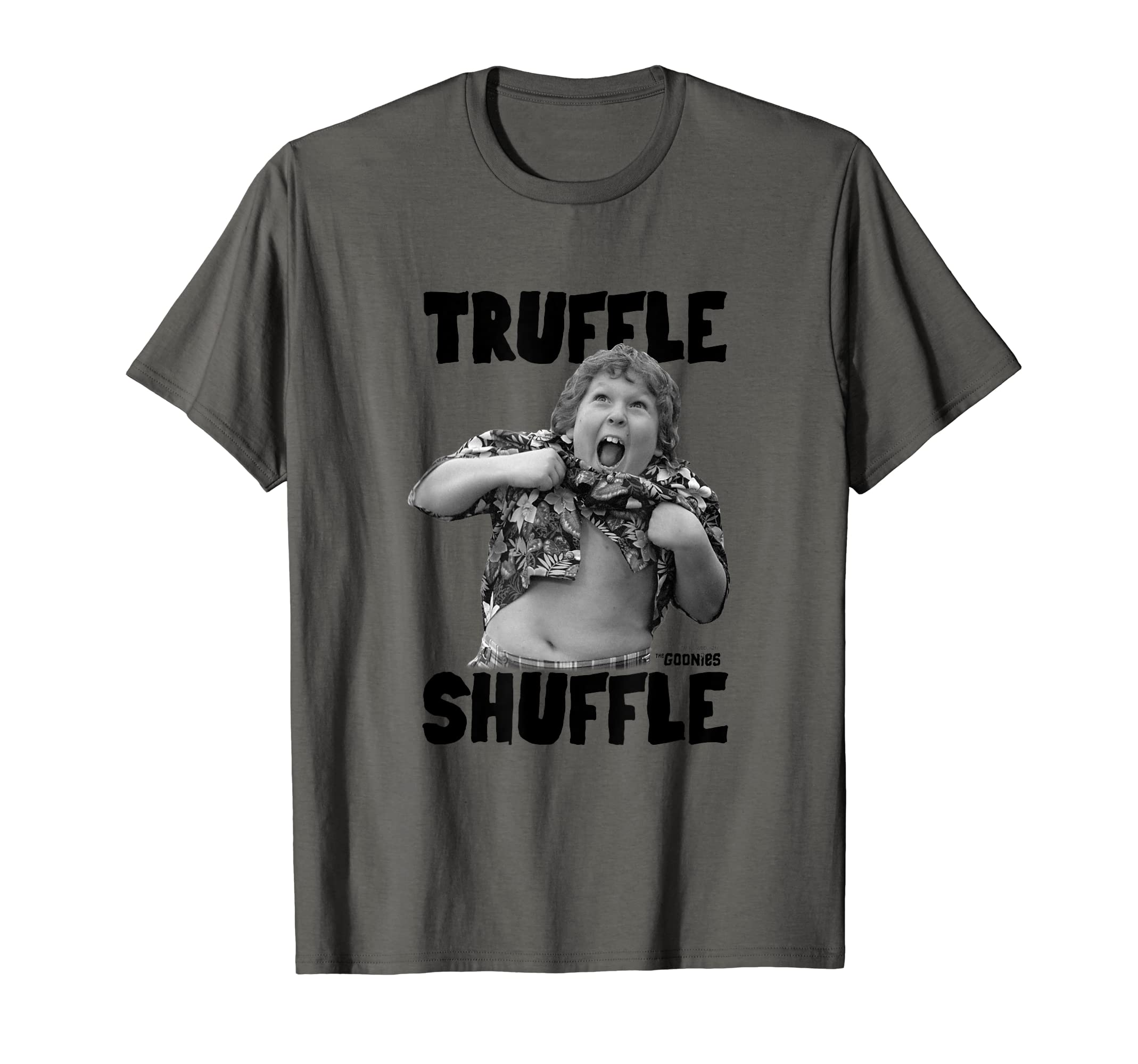 The GooniesBlack and White Truffle Shuffle Photo Movie T-ShirtOEKO-TEX STANDARD 100