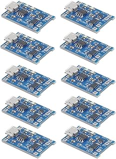 MakerFocus 10pcs TP4056 Charging Module with Battery Protection 186 50 BMS 5V Micro USB 1A 186 50 Lithium Battery Charging Board