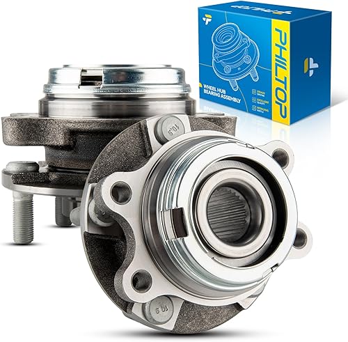 Miniatura 18 de PHILTOP 513294 Conjunto de cubo de rodamiento de rueda delantera 5 lengüetas para Nissan Altima 2007 2008 2009 2010 2011 2012 Conjunto de cojinete