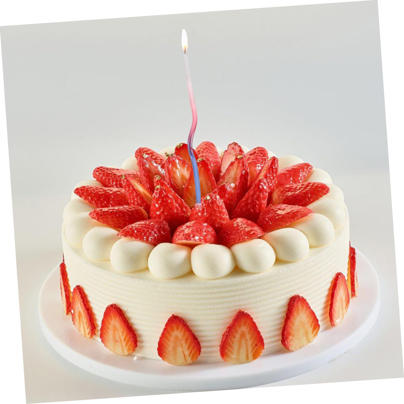 TOPBATHY 5 Juegos Cumpleaños para Tartas Tarjetas De Cumpleaños Decoraciones De Neón para Tartas De Cumpleaños Luces Decorativas Espiral Glade Fiesta Accesorio De Cumpleaños Hogar 30 Uds * 5