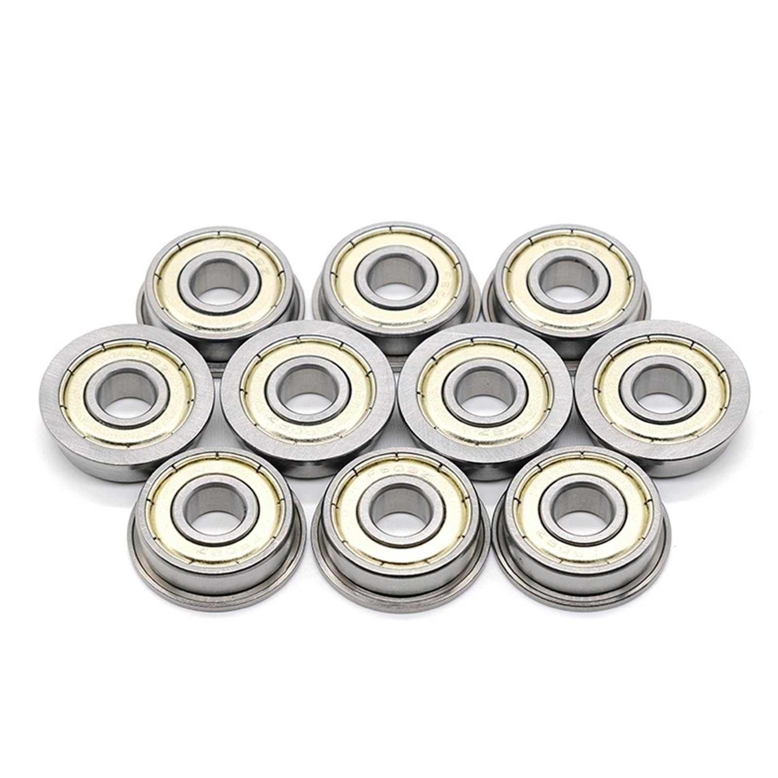 Roulements à bride F606ZZ 6 x 17 x 6 mm en acier chrome haute concentricité, 2 unités