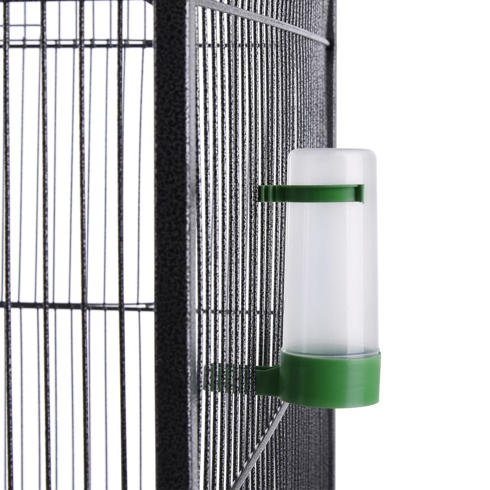 BAKAJI Voliera XXL per Uccelli Pappagalli Canarini Parrocchetti Altezza 160 cm Gabbia Grande in Metallo Bird House con Cassetto Estraibile per la Sabbia, Adatta per Interno ed Esterno