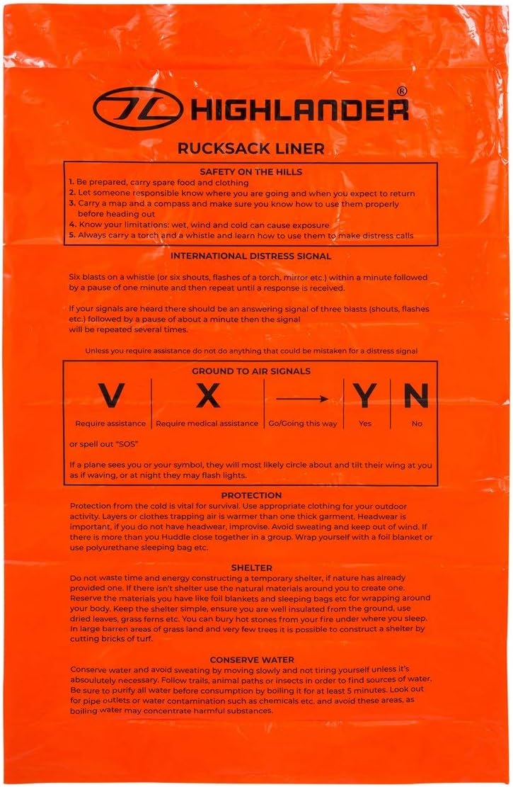 Waterproof Rucksack Liner - Orange