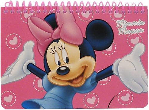Libro de autógrafos Disney Minnie Mouse espiral rosa.