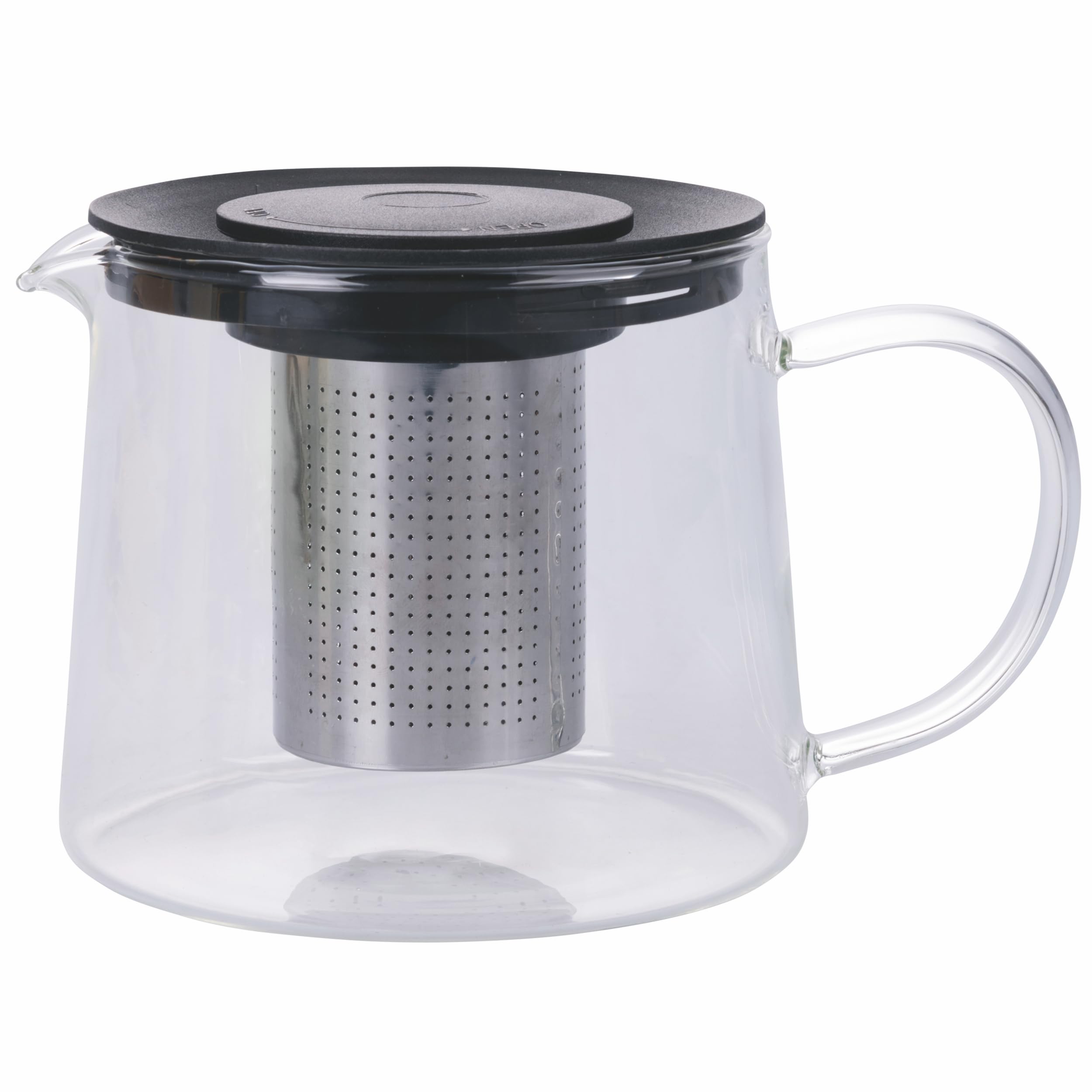 GALILEO Théière ronde 1 L avec infuseur en verre borosilicate, OuiChef