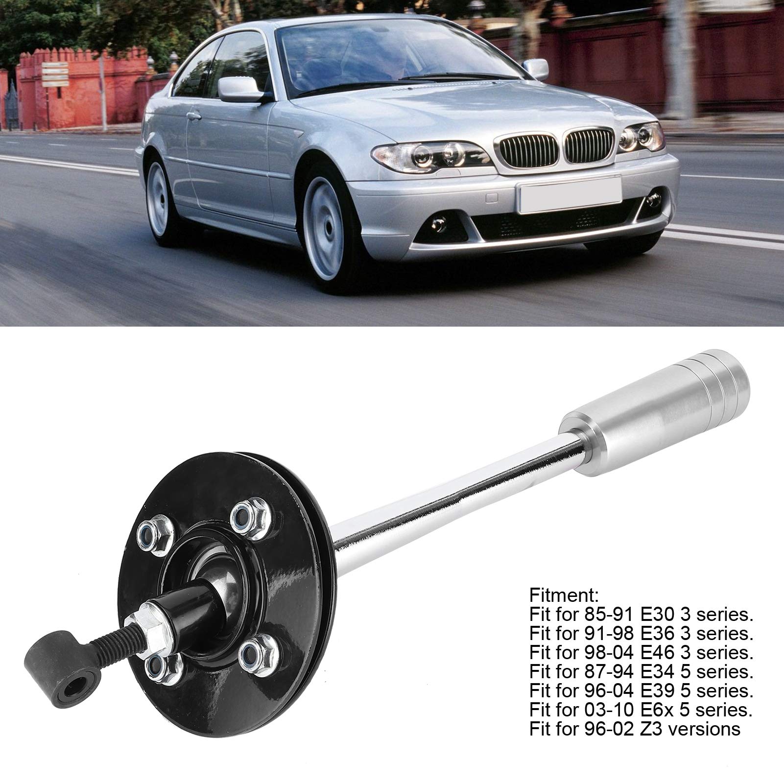 aqxreight - Palanca de cambios corta, palanca de cambios corta para automóvil con accesorio de modificación de perilla para E30 E36 E46 E34 E39 E6x Z3 1985-2010(Plata)