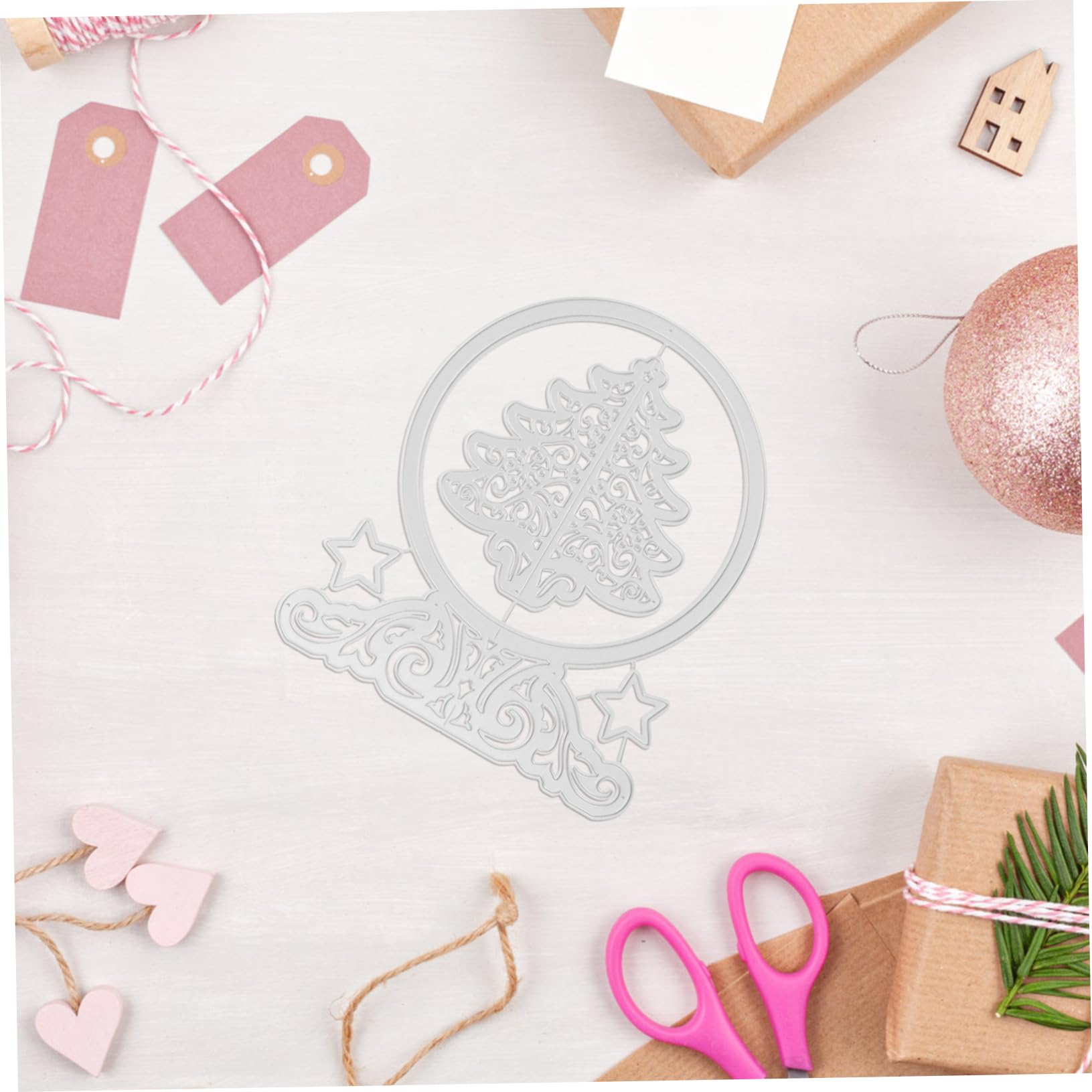5piezas Troquel De Metal Para Cortar Forma De Árbol De Navidad Troquelado De Inoxidable Para Manualidades y Tarjetas Para Scrapbooking y Decoraciones Navideñas