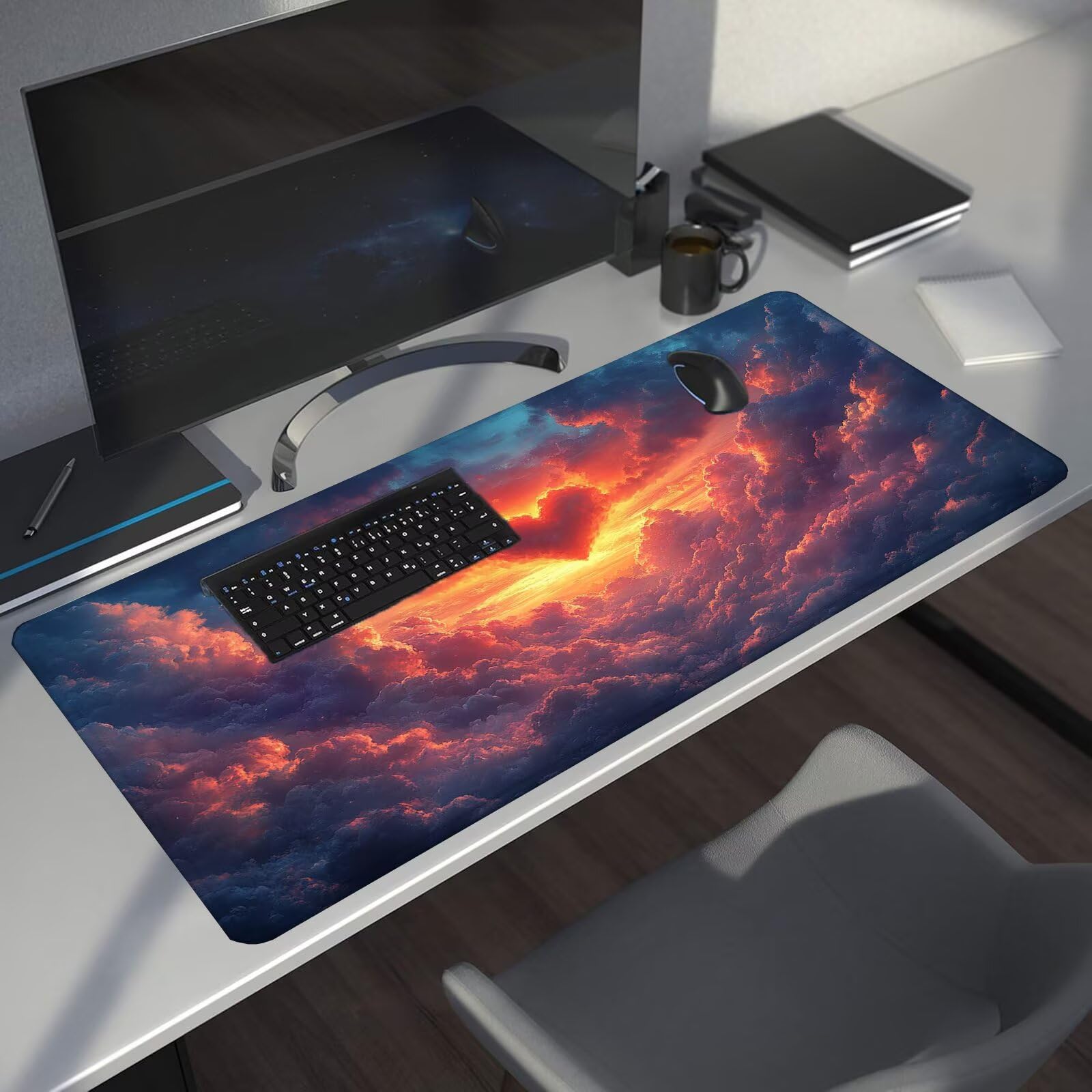 Love Mouse Podkładka pod mysz XXL Cloud 1000x500x4mm Podkładka pod mysz dla graczy, podkładka pod mysz do laptopa, podkładka pod mysz i podkładka pod mysz do laptopa, podkładka pod mysz i klawiaturę