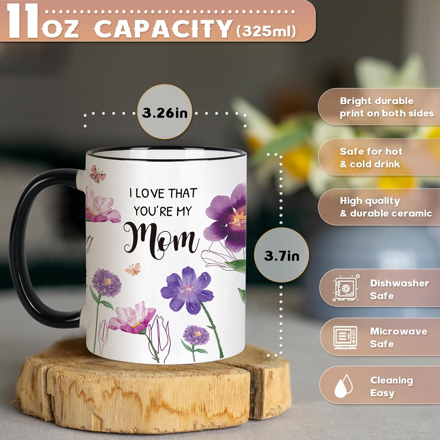 Gifts for Mom Mug 11Oz Mom Birthday Gifts, Christian Gift for Mama Affirmation Positive Energy Gift for Mothers Day, Valentines Day, Christmas, Mama Coffee Mug Microwave & Dishwasher Safe - Image 2