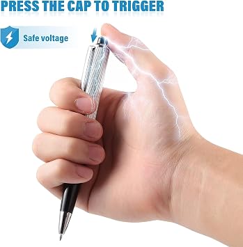 Electric Shock Pen Practical Joke Gag Prank Funny Trick Fun Gadget April Fool, Trick Pen Ball Point, Funny Gadget Friends Shock Prank Fun Party Pen