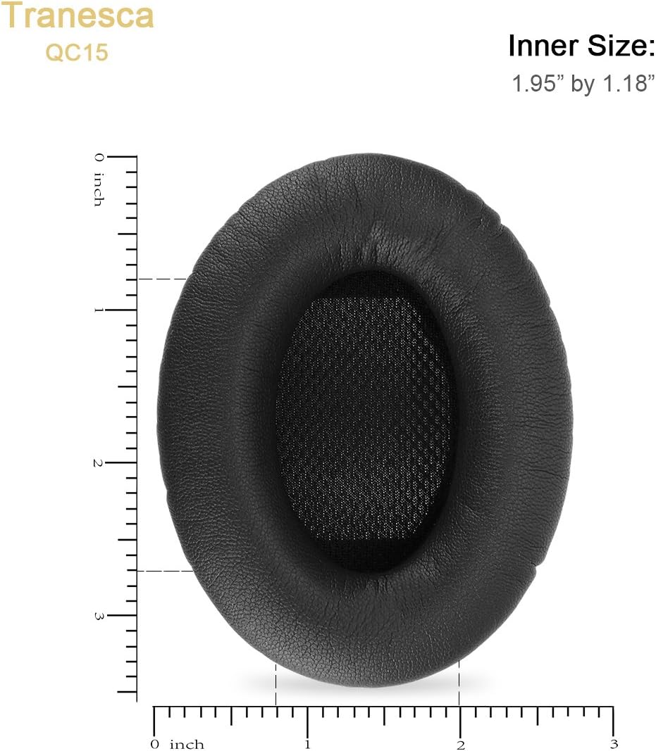 Tranesca Replacement Earpad kit for Bose QC15 (Black)