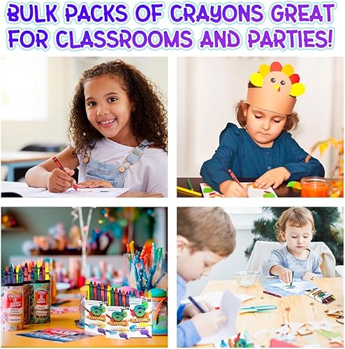 Miniatura 4 de ArtCreativity Bulk Crayon Packs, 25 Sets of 6 Packs of Crayons (150ct), Classroom Crayons for Students, Non-Toxic Crayon Party Favors for Kids, Arts