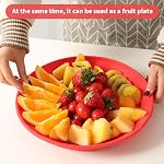 Micro-ondes Couverture en silicone Couverture multifonction avec plaque de bol en verre, Convient pour la cuisson des aliments Bacon de fabrication de machines, fours micro-ondes, lave-vaisselle, sûr,BPA Cuisiniers rouges gratuits
