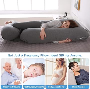 U Shaped Pregnancy Pillow for Sleeping, Maternity Body Pillow for Women