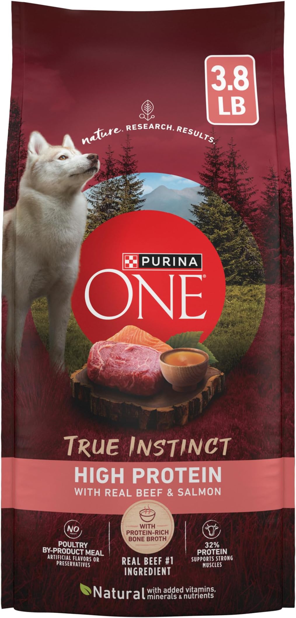 True Instinct High Protein Formula with Real Beef and Salmon Dry Dog Food - (4) 3.8 lb. Bags
