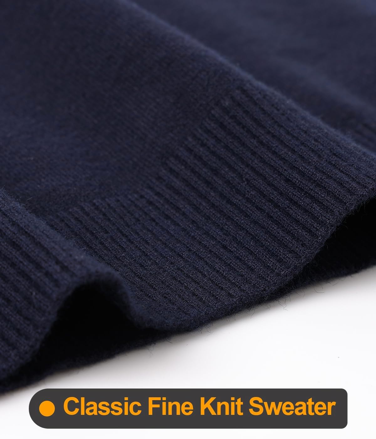 Men's Sweater with Mock Shirts Collar 2 in 1 V-Neck Knitted Pullover Classic Solid Sweaters - Image 8