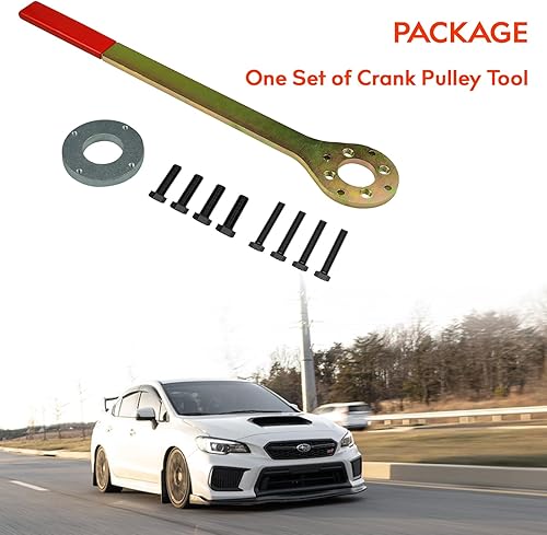 Miniatura 6 de PEATOVIE Llave de tornillo para polea de manivela compatible con motores Subaru Imprezas EJ solamente Legacy Baja Outback Forester SVX