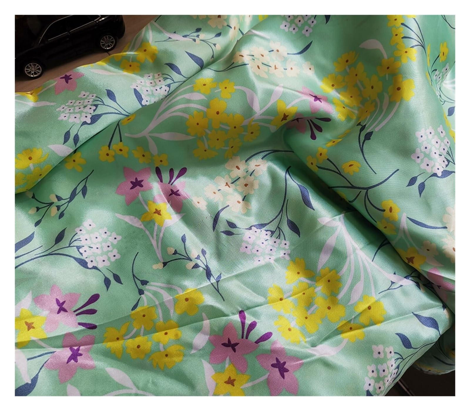 Silky Satin Fabric 1 Meter X 1.5 Meter Multicolor(Color 41)