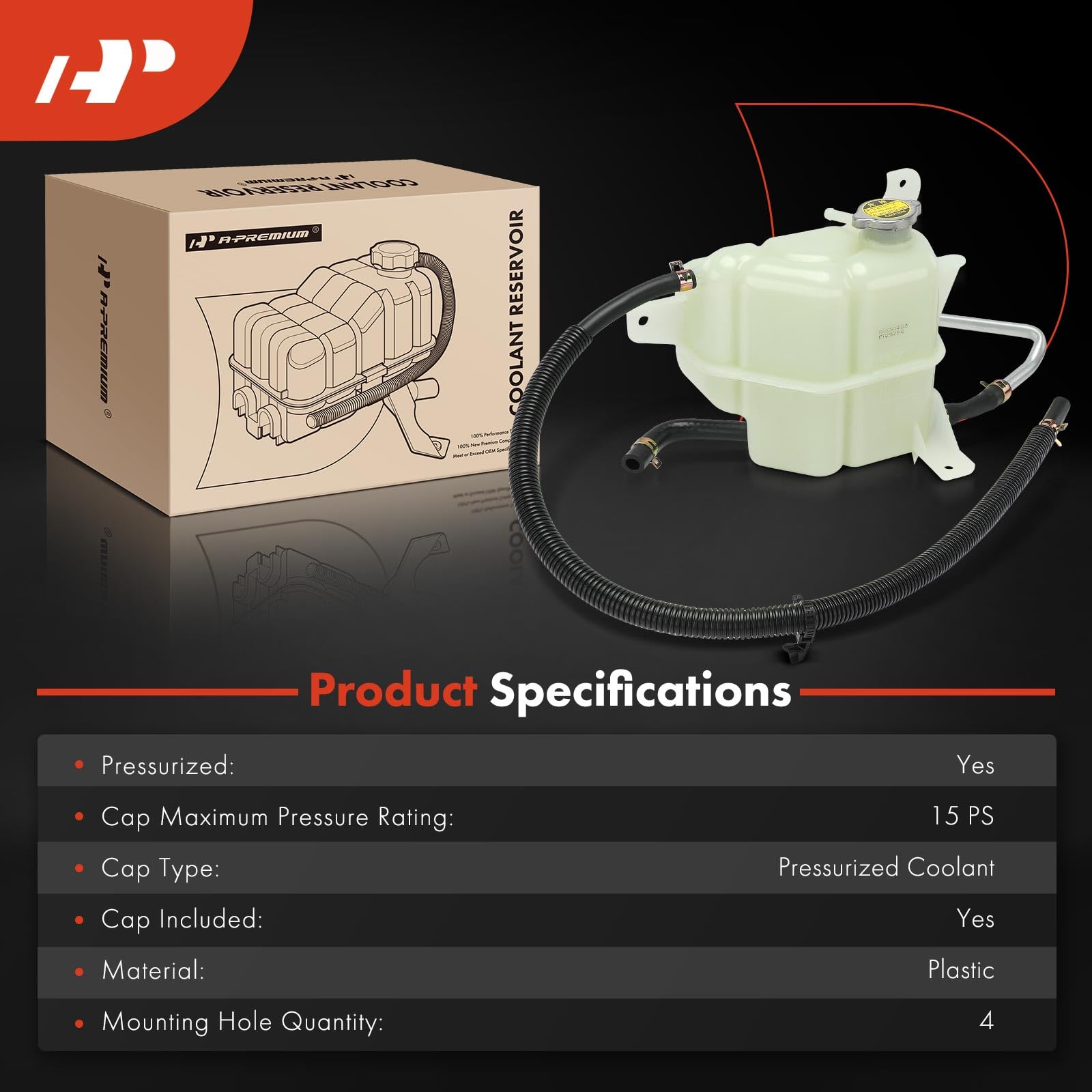A-Premium Coolant Recovery Tank Tank Fits Nissan Frontier - View #11
