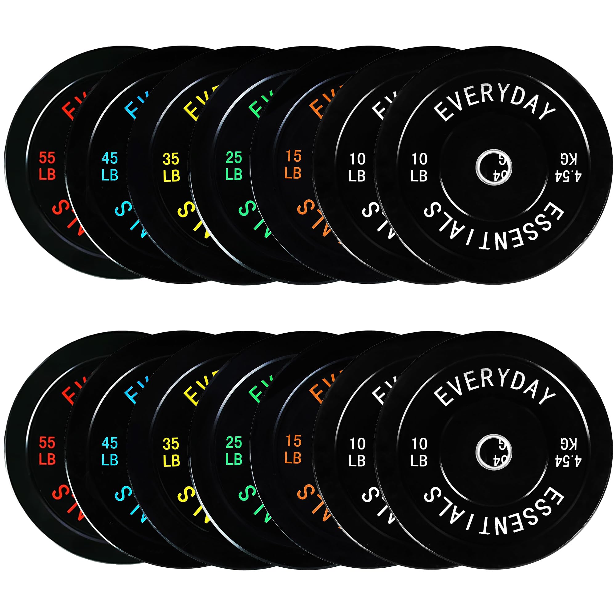 Fitvids 390lb Bumper Plates Set