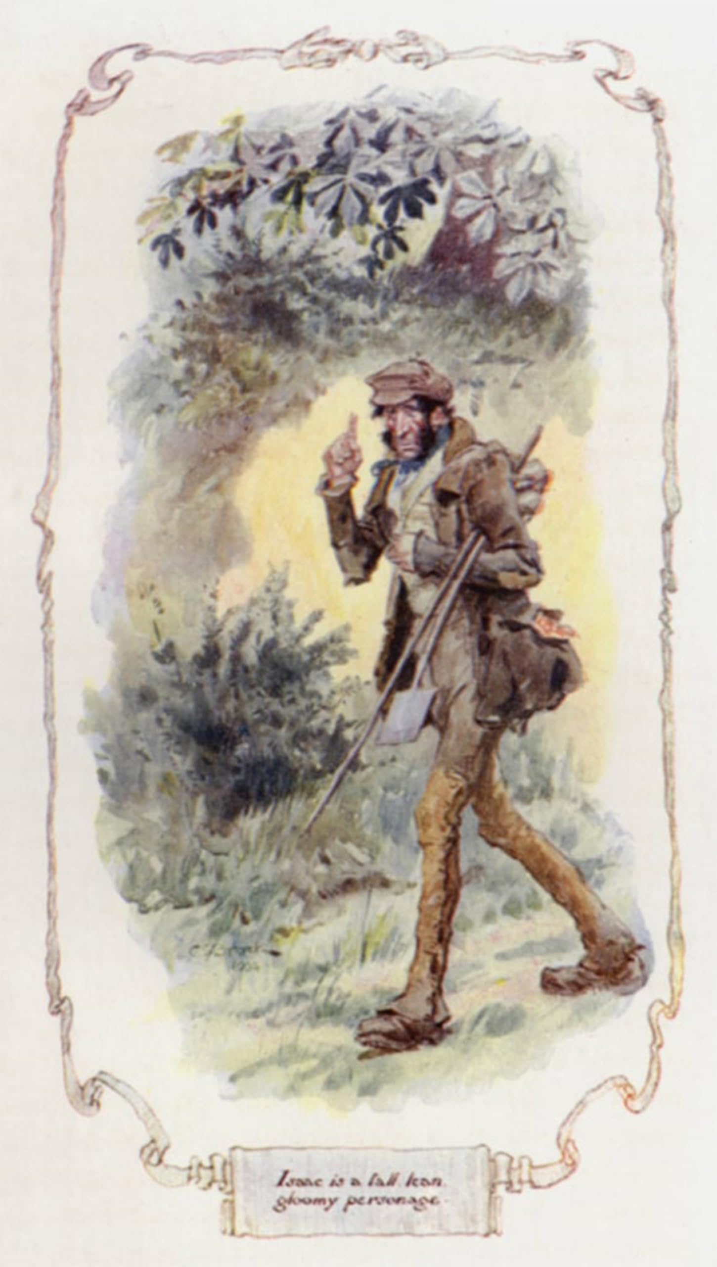 ARTXLXXBN Famous Print Painting Colorful Art Print Isaac Is a Tall Lean Personage by Charles Edmund Brock Canvas Art Decorations for Home Decor 60x90cm