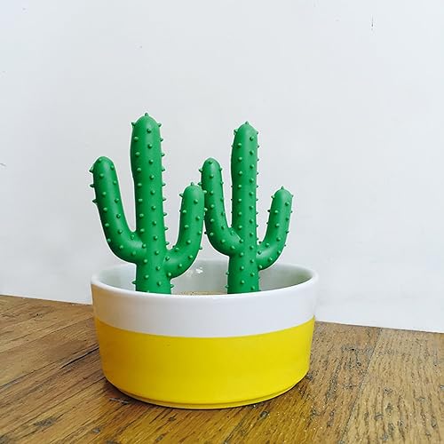 Miniatura 6 de Waggo Silly Succulent - Juguete de cactus verde para perros flotando en el agua y contiene chirriante