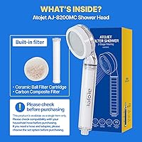 Vista 2 de Alcachofa de ducha con filtro inspirada en la cultura de belleza de Corea – Filtros de carbón puro para una piel más suave y un cabello más liso