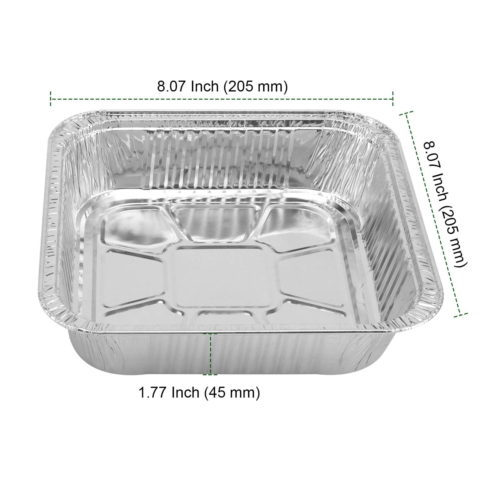 PINGEUI 30 vassoi in alluminio 20,5 x 20,5 x 4,5 cm con coperchio trasparente