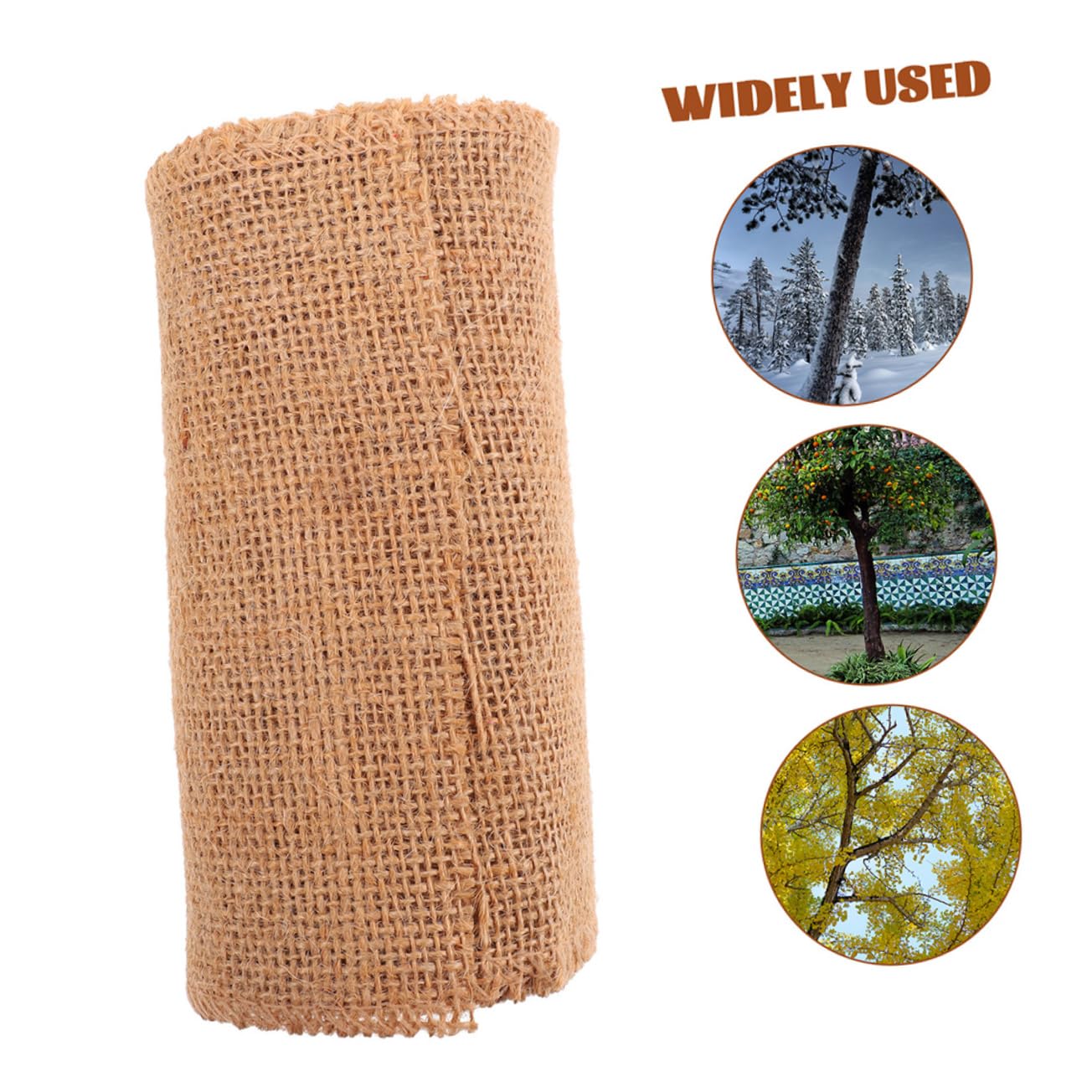 Milisten Winterschutzhülle für Pflanzen aus Braunem Jute Gewebe Baumschutz zur Reparatur von Baumrinde und Frostschutz im Garten für Palmen und Andere Pflanzen