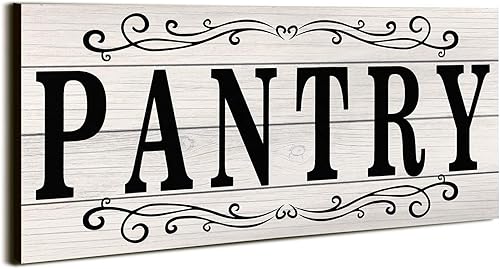 Letrero de pared para despensa, letrero de madera rústico retro para colgar, decoración de madera impresa para decoración del hogar, habitación,