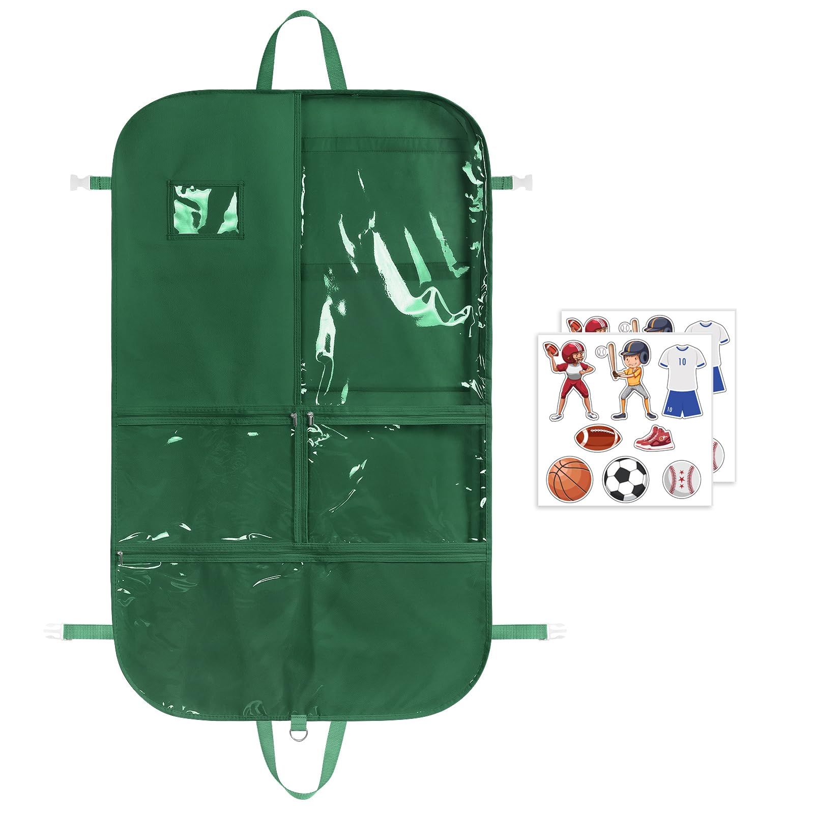 Univivi 40 Dance Costume Garment Bag for Dancers Foldable Dance Garment Bag with 5 x Zipper Pockets 2