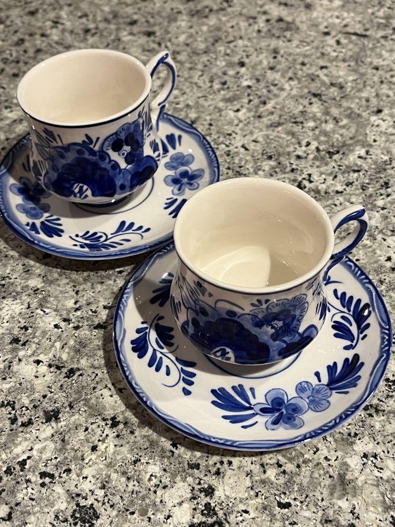 Amazon | オランダ Delft Blue handpaintedのデミタスカップ