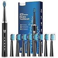 Spazzolino Elettrico Sonico per Adulti e Bambini - Spazzolino Elettrico con 8 Testine