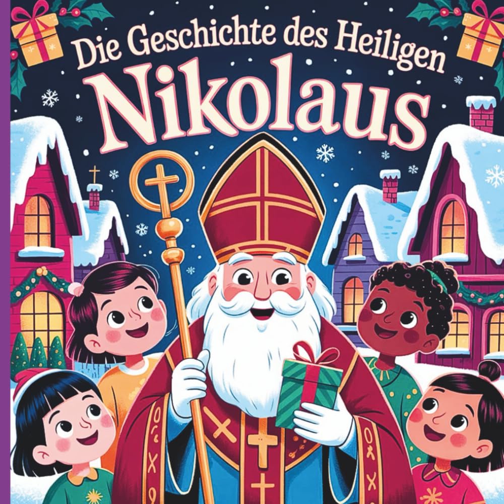 Die Geschichte des heiligen Nikolaus: Ein Kinderbuch über die wahre Geschichte des großzügigen Bischofs, der den Weihnachtsmann, die Weihnachtsbräuche und Taten der Freundlichkeit inspirierte