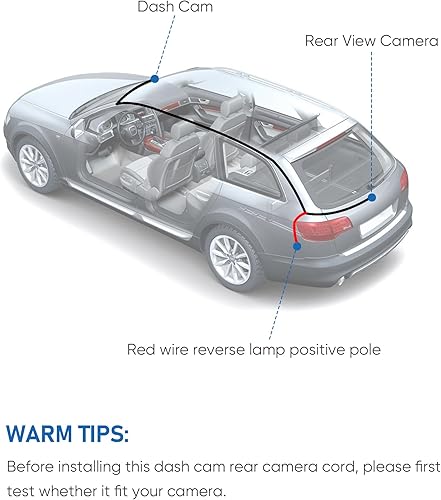 Miniatura 7 de YQMAJIM Cable de cámara de visión trasera, (50 pies 4P) de cobre puro más grueso, protector de 0.098 in a 4 pines, cable de extensión de cámara