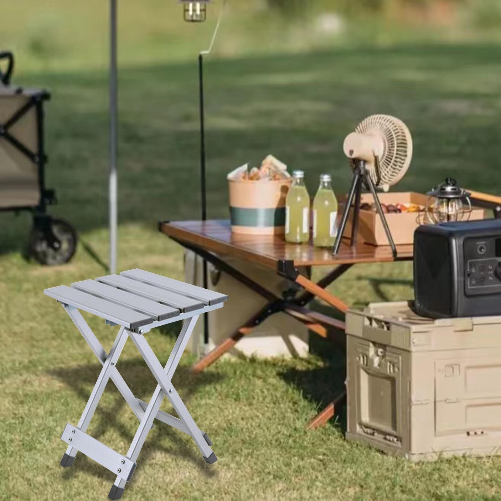 MERIGLARE Tabouret Pliant de Camping, Tabouret Pliable, Tabouret de Camping pour et Jardin