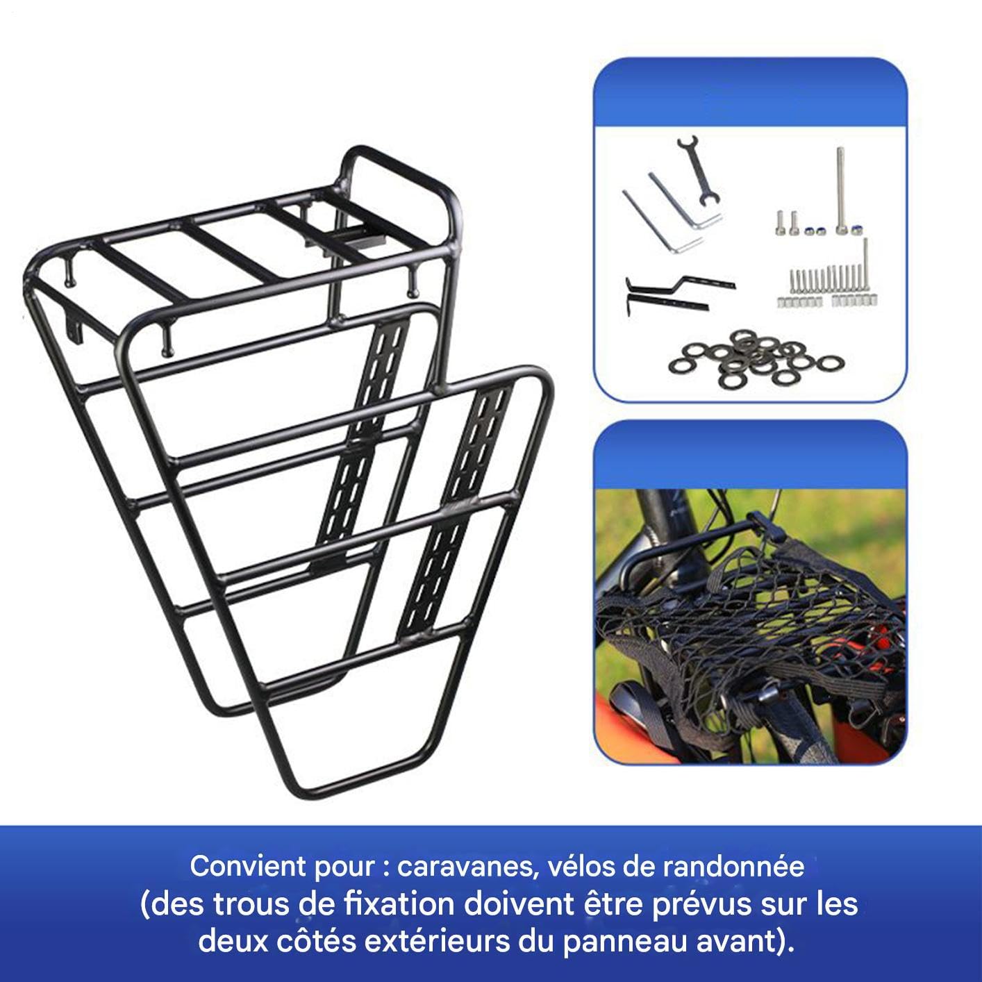 Porte-Bagages Vélo Stand Équipement Pannier Rangement Scooter Électrique | Porte-Sacoches Pour Vélo De Route Et VTT Pour Les Adultes, Trottinette Électrique, Sur Les Routes Et Le Pique-