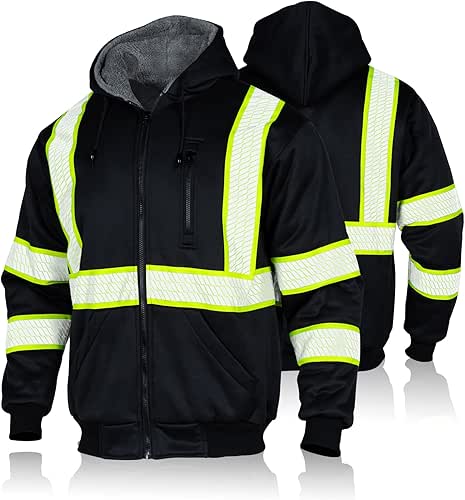 FONIRRA Men's High Visibility Safety ANSI Class 3 Lined Fleece