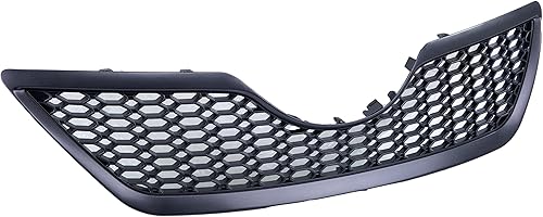 Miniatura 5 de CarPartsDepot Parrilla superior pintada frontal negra sin emblema compatible con Toyota Camry Sedan 2007-2009 SE modelos 5310106180C0 TO1200291