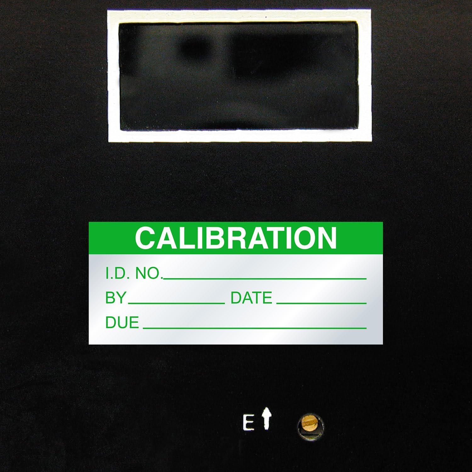 SmartSign Write-On Calibration Labels ID Number, by, Date, Due| Pack of 350, 0.625" x 1.5" Debossable Aluminum, Made in USA