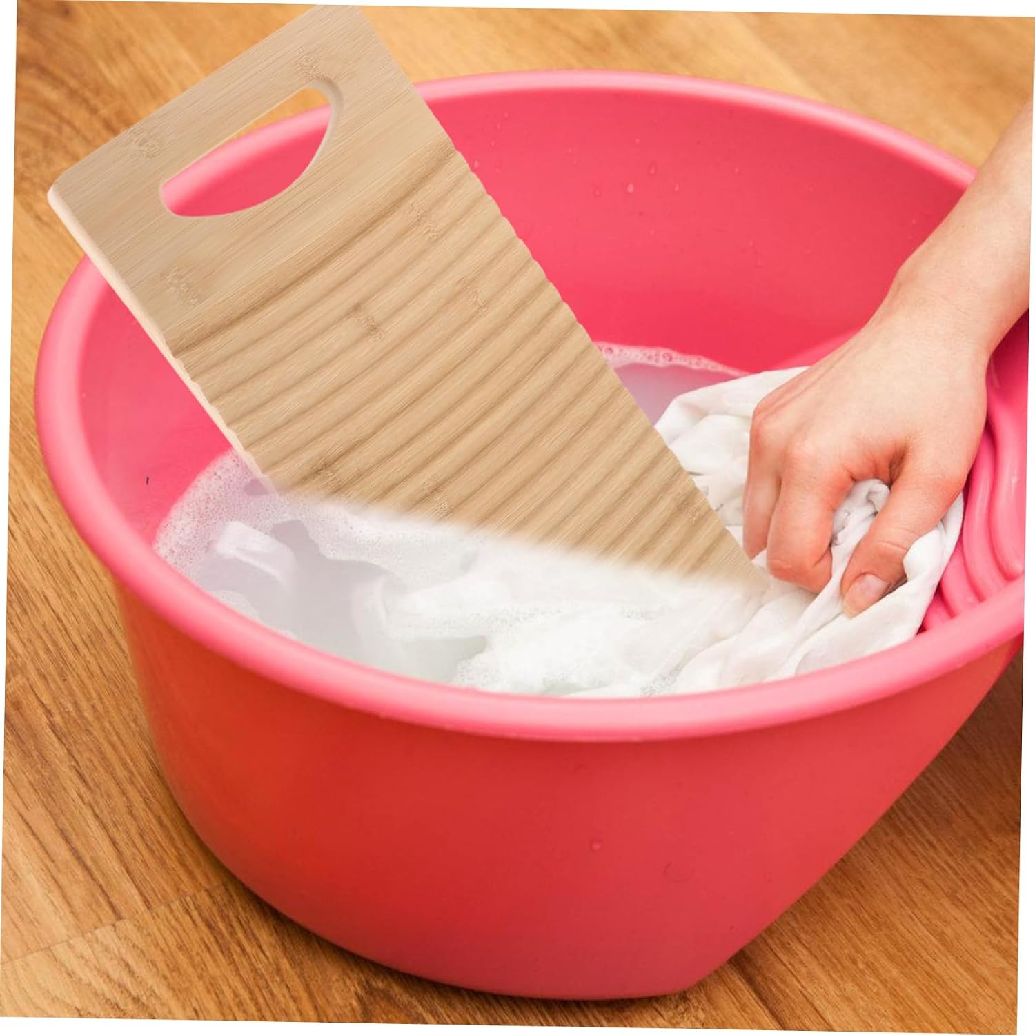 VOSAREA Washboard for Hand Washing Clothes Anti-slip Design Compact for Delicate Items Like Diapers Space-saving Hangable Wash Board