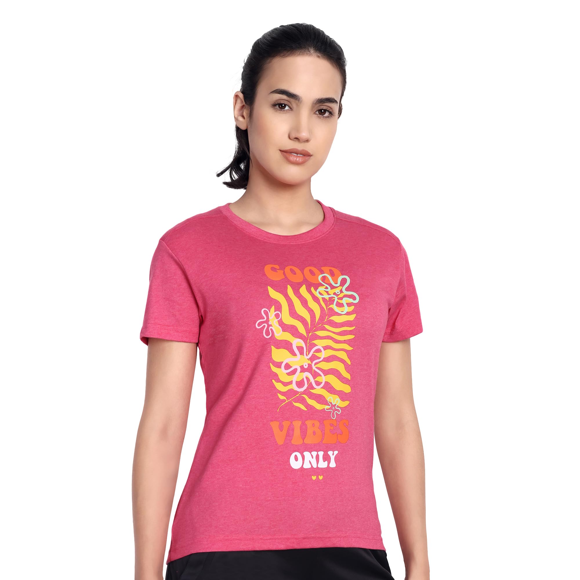 zyke Women's Active Polyester T-Shirt Regular Fit | Anti-Bacterial Moisture Wicking Breathable Sports Gym Workout Activewear Tee for Women-picture-20