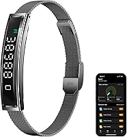 ZBNMY Fitness Tracker Smart Bracelet: Heart Rate, Blood Oxygen, Sleep, 120+ Modes, IP68 Waterproof, No Subscription, iOS/Android Black