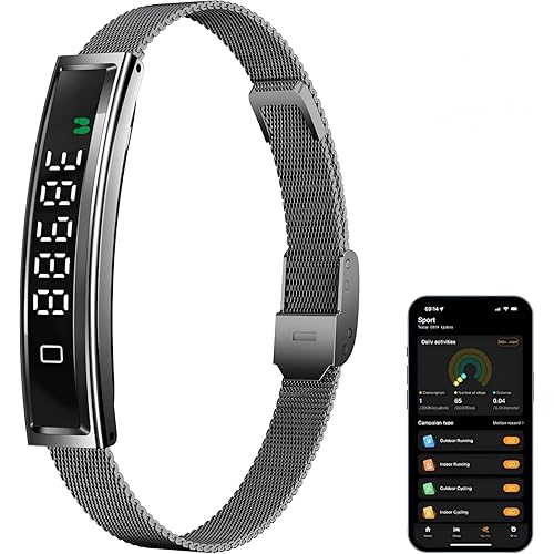 Health Smart Bracelet,Fitness Tracker with Heart Rate, Sleep Monitoring, Blood Oxygen, Step Counting for iOS and Android, No Subscription Fee, Waterproof, Valentines Day Gifts for Her Him(Black)