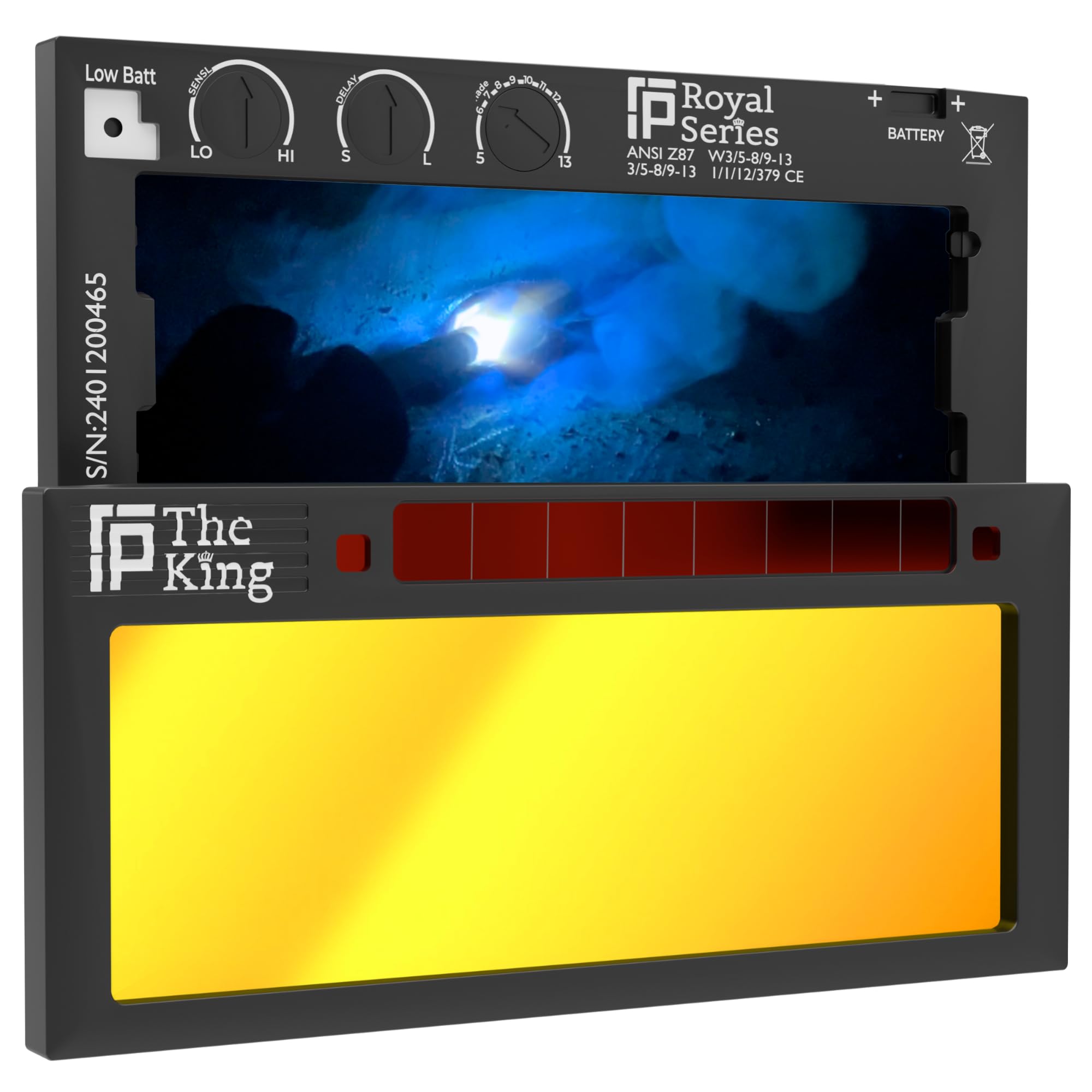 King 1.0 | Shade 5-13 Adjustable Gold Auto Darkening Welding Lens