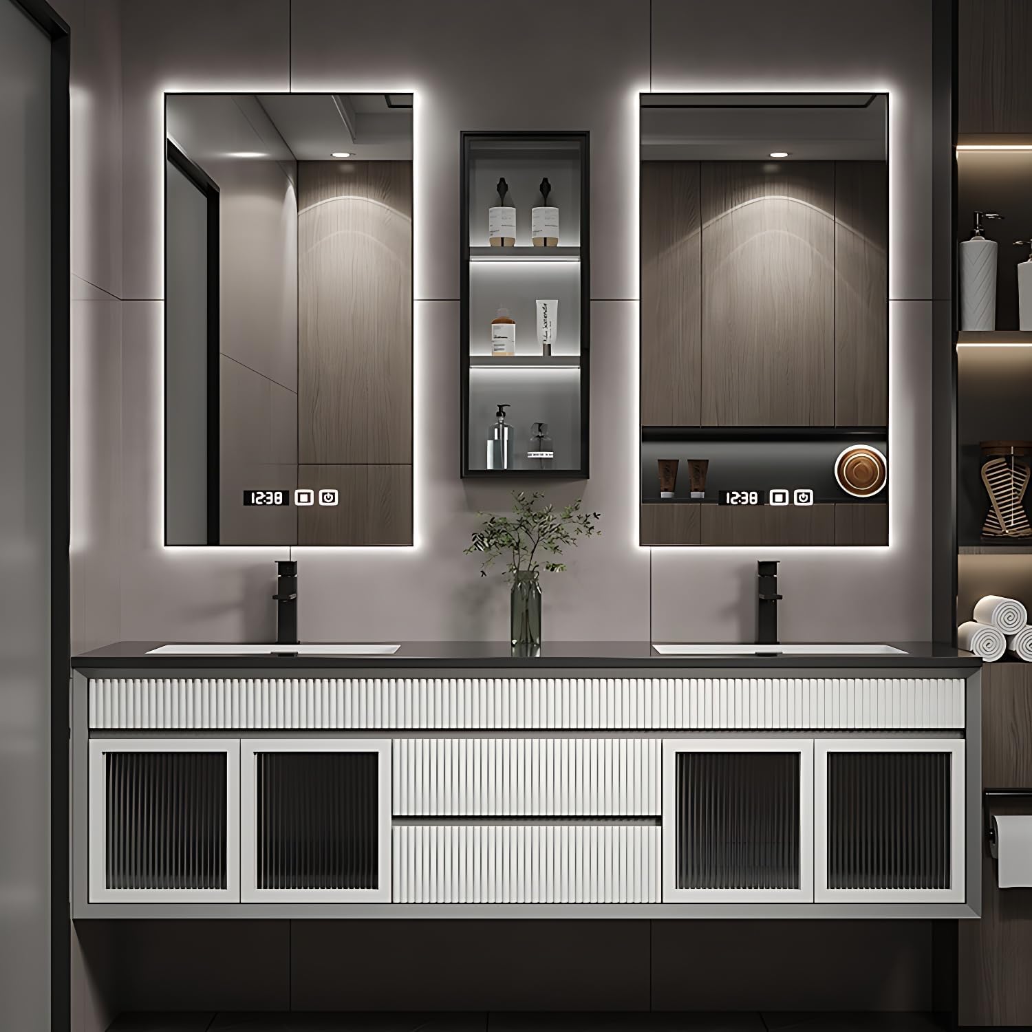 Amazon.com: ZGNBSD Double Sink Bathroom Vanity - Modern Bathroom Vanity ...