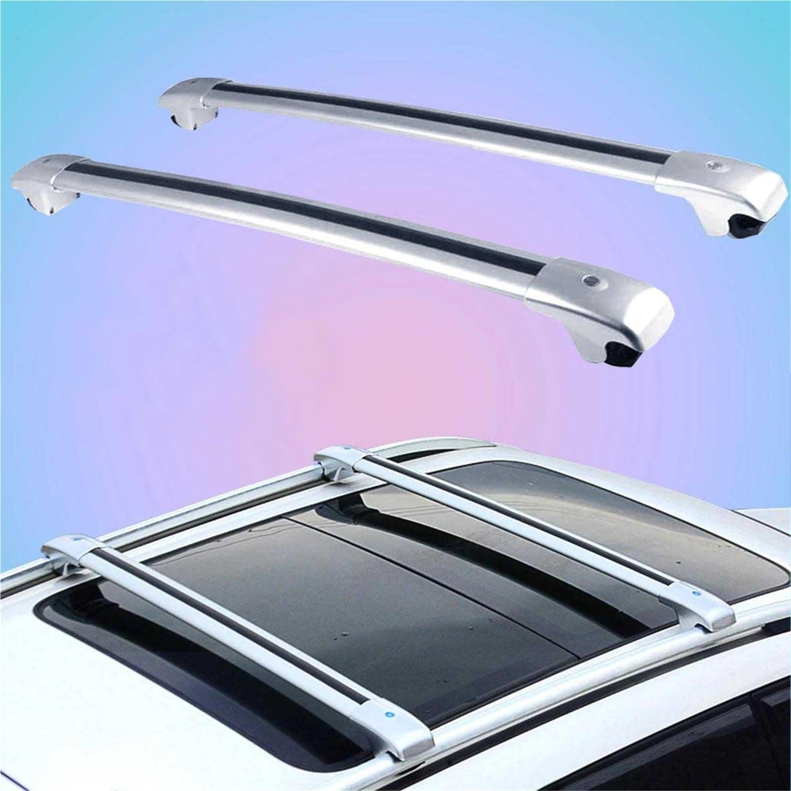 Barras techo Volvo XC90 2003-2014 aluminio transversales cerradura