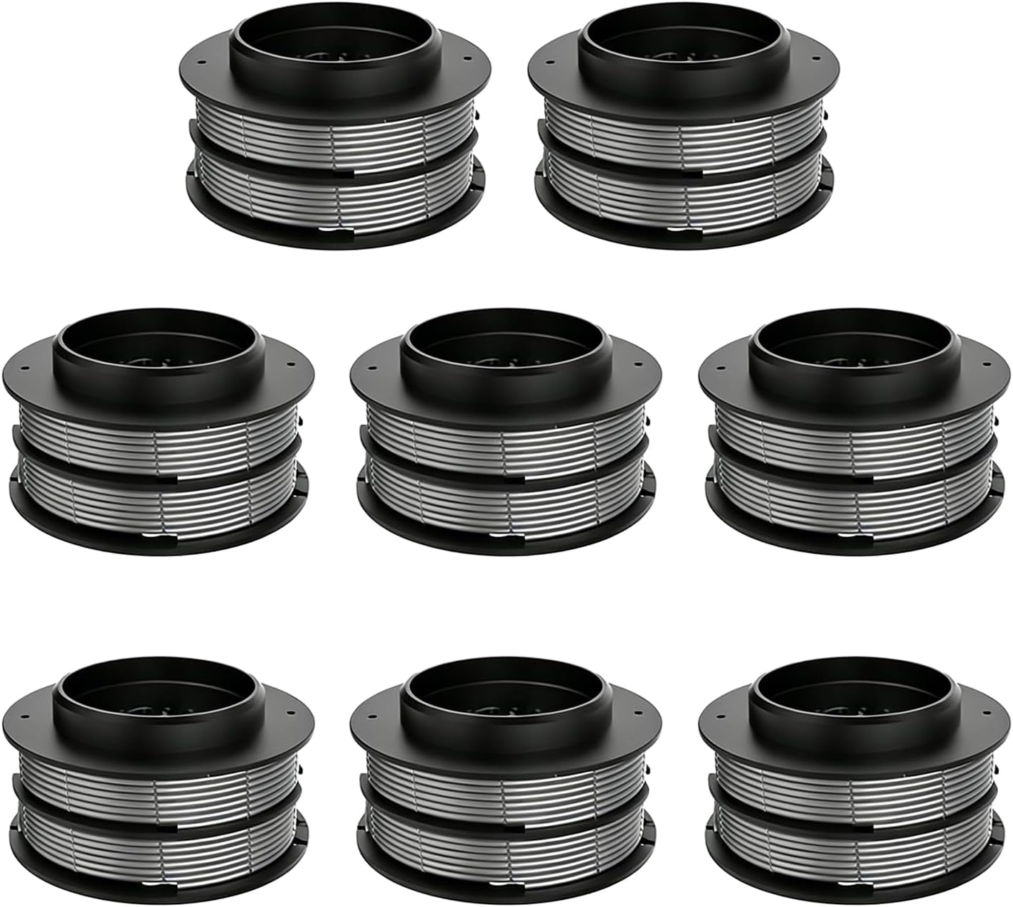 SB00L00 Dual Line Replacement Trimmer Spools, 0.078" Weed Eater Lines for Greenworks STG401 ST60V ST60V-T0 ST60L210 ST60L00 ST60B00 80V ST80L200 Front Mount String Trimmer Weed Wack (8 Spools)