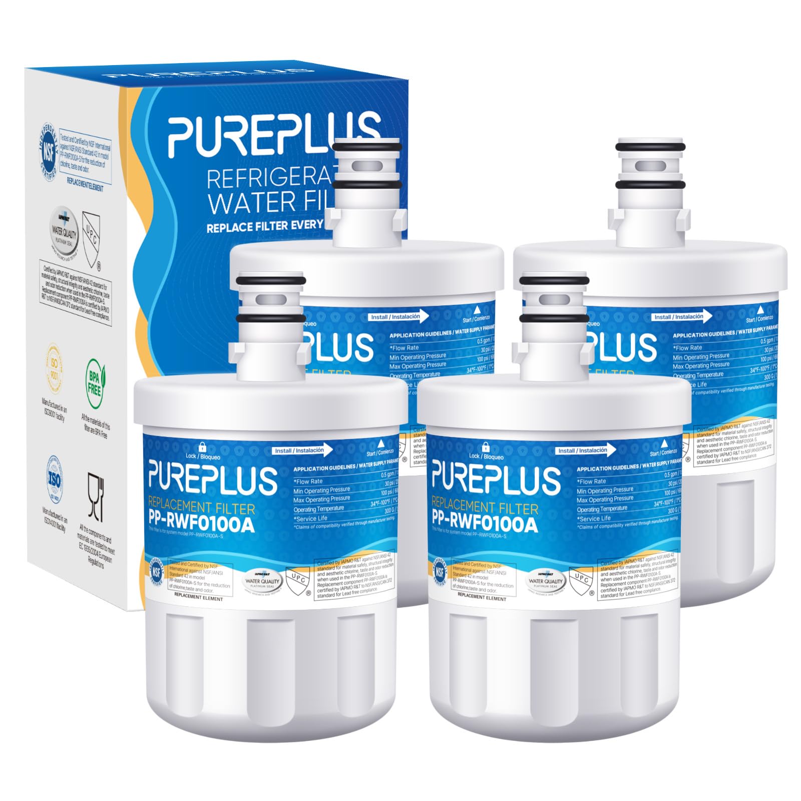 PUREPLUS Replacement for LG LT500P 5231JA2002A ADQ72910901 GEN11042FR-08 Kenmore 9890 469890 HDX FML-1 ADQ72910907 LSC27925ST LFX25974ST LFX25973D Refrigerator